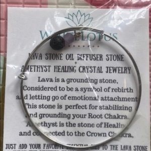 Lava Stone Oil Diffuser Amethyst Bracelet